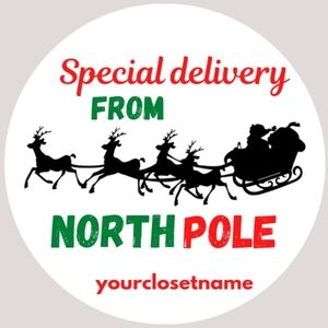 ♥️ 5x25 / 60 Thank holidays christmas thank you stickers